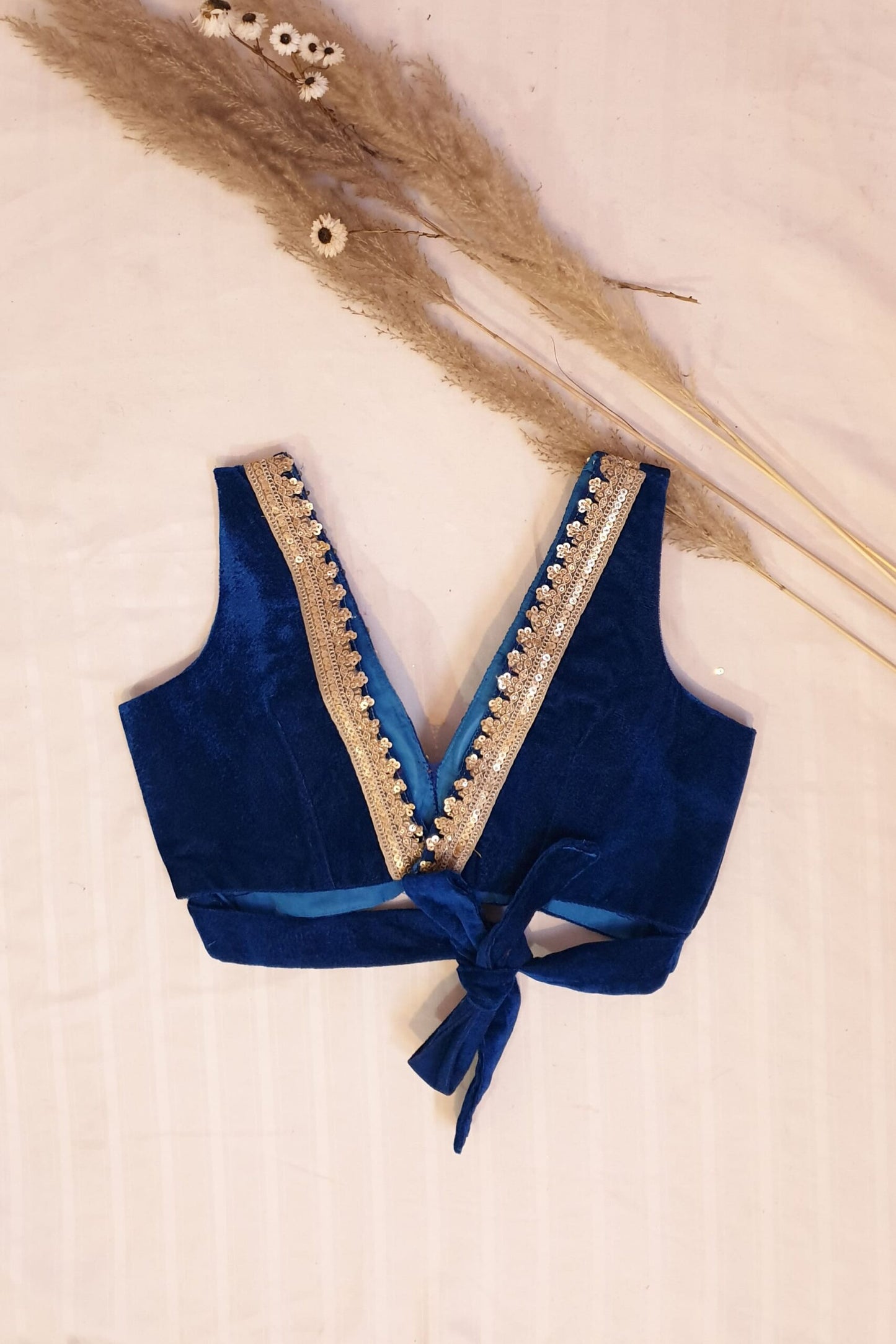 Ink Blue Sleeveless Blouse