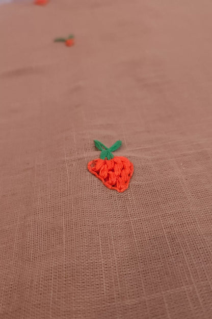 Khaki Strawberry Plant Suit Set