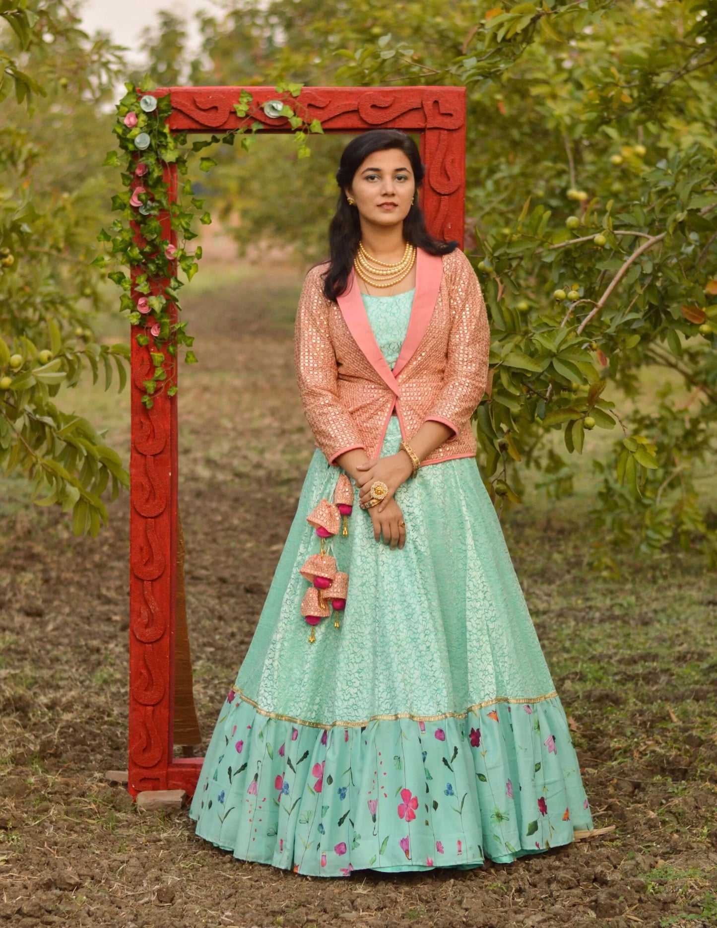 Sequined Blazer Lehenga