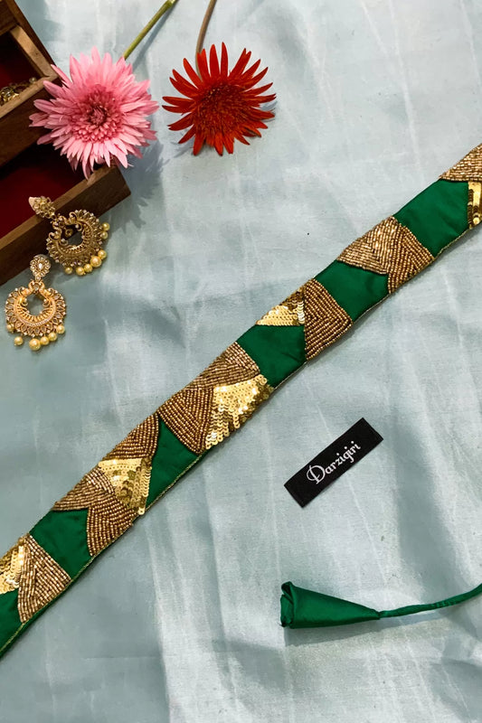 Green Embellished Belt