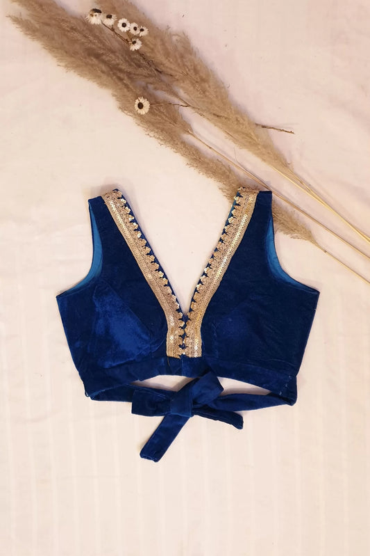 Ink Blue Sleeveless Blouse