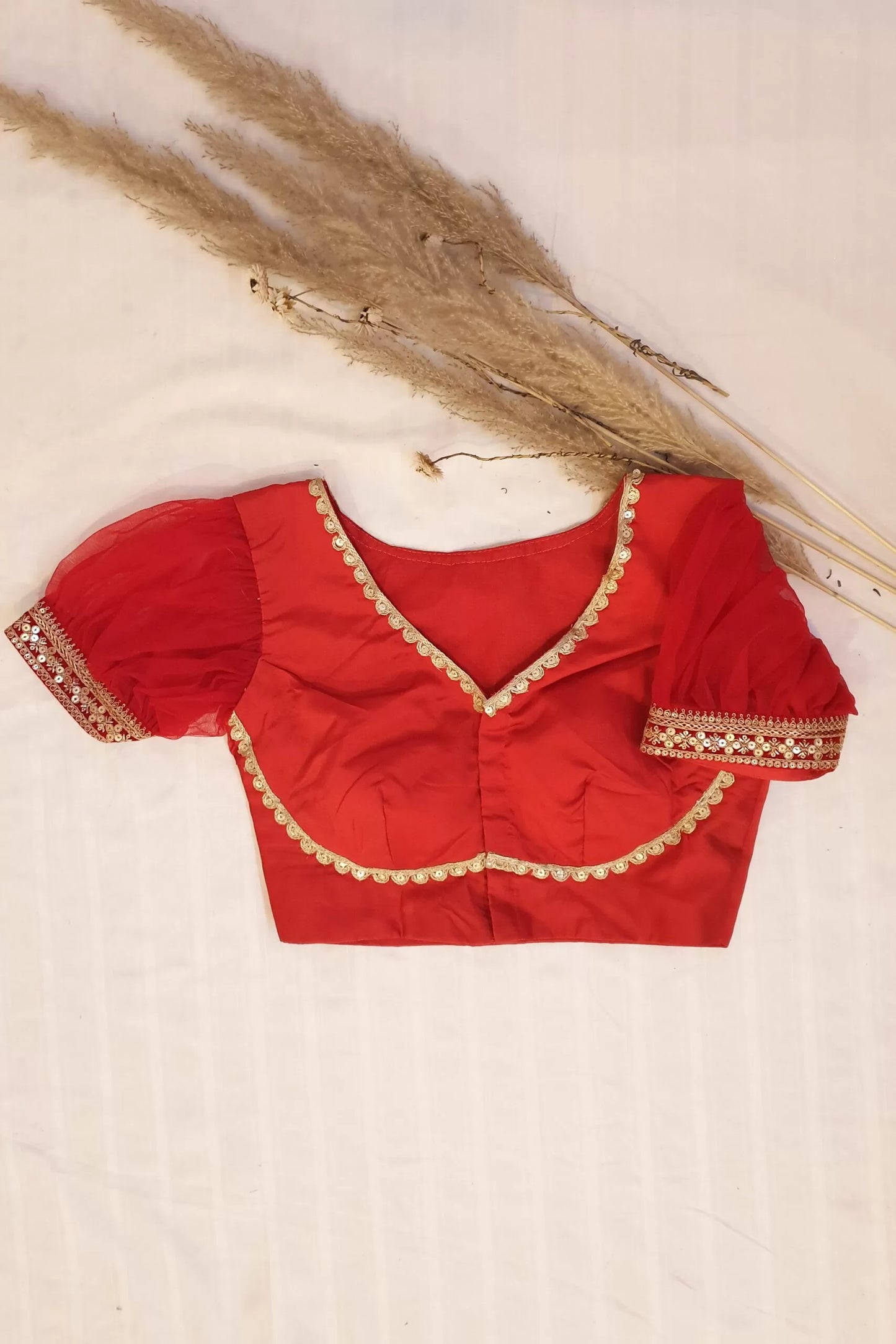 Red Ethnic Blouse