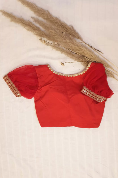 Red Ethnic Blouse