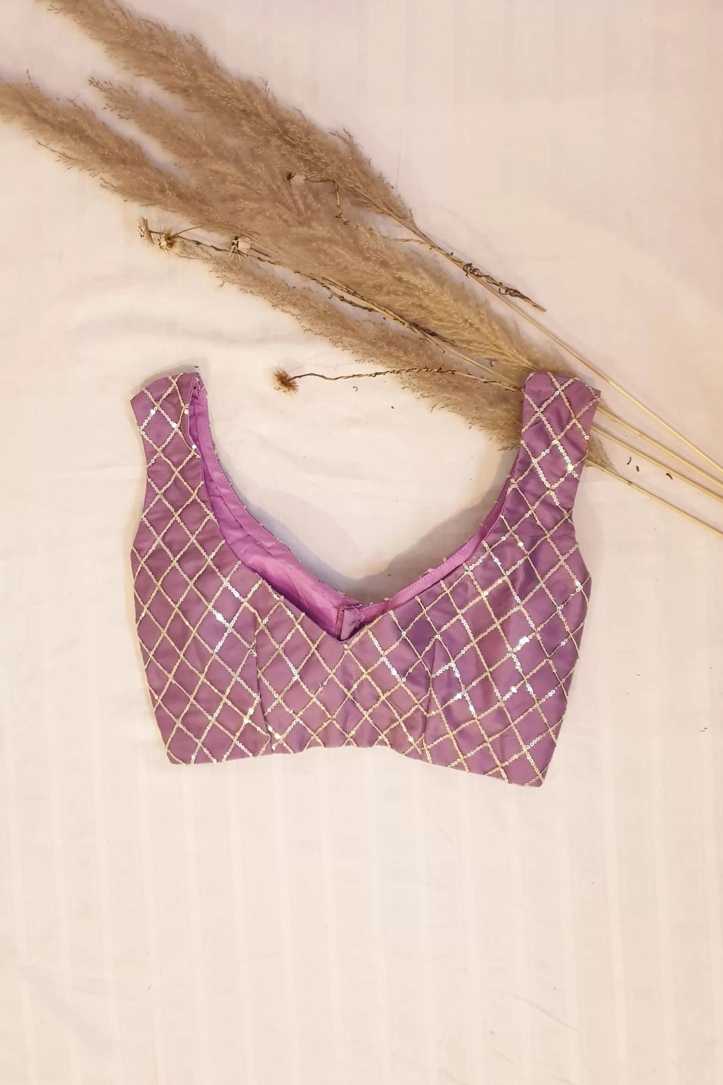 Lilac Sequin Detail Blouse