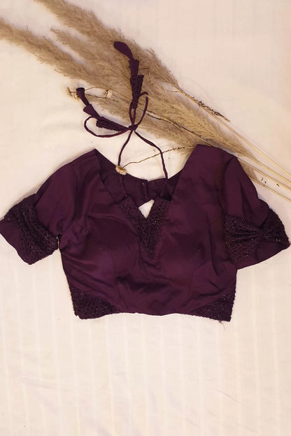 Plum Bow Detail Blouse