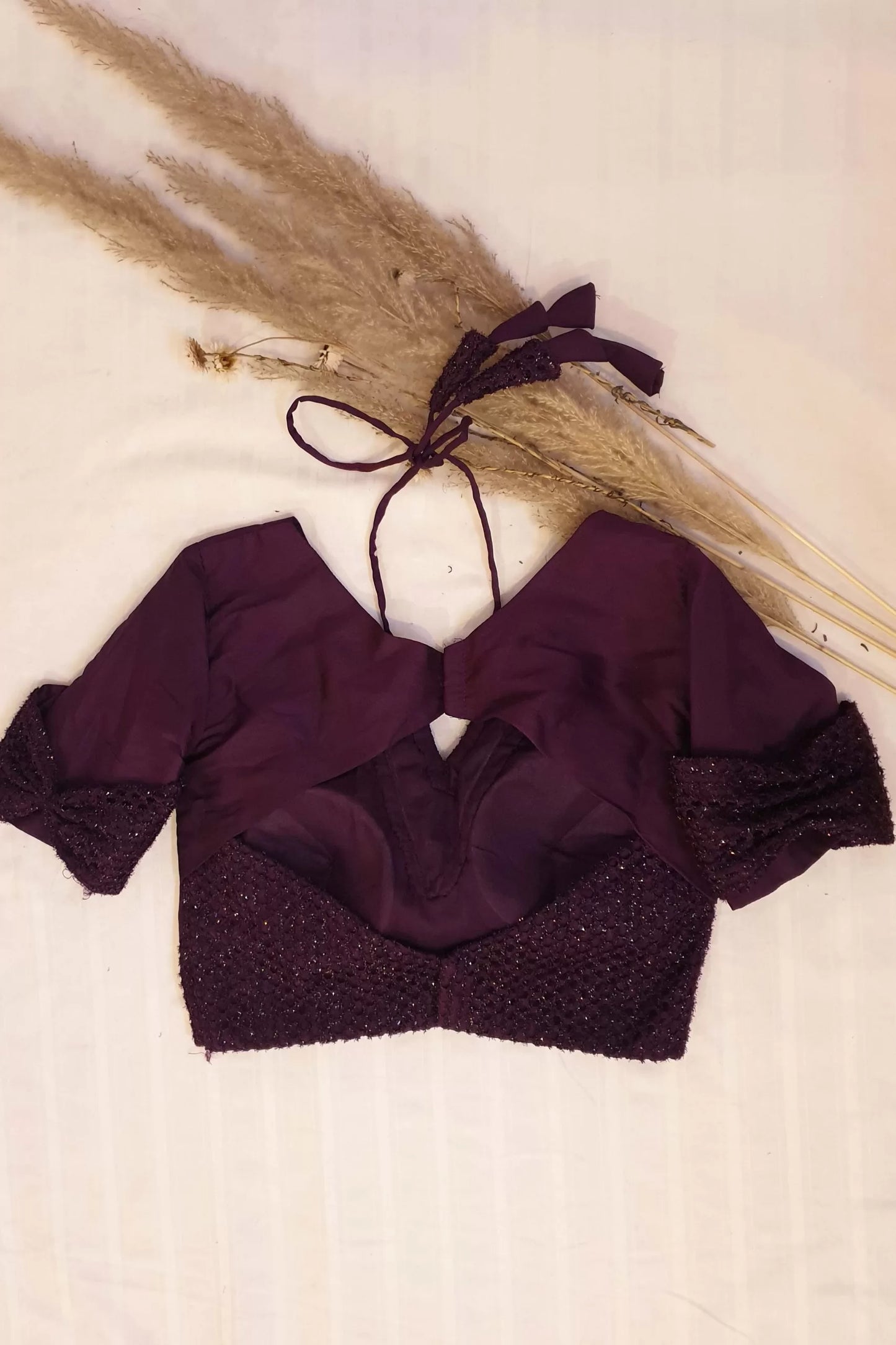 Plum Bow Detail Blouse