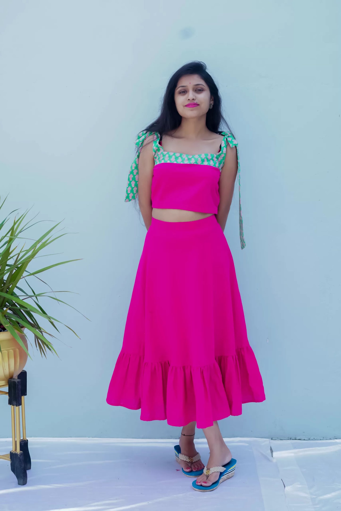 Hot pink co-ord set (skirt)