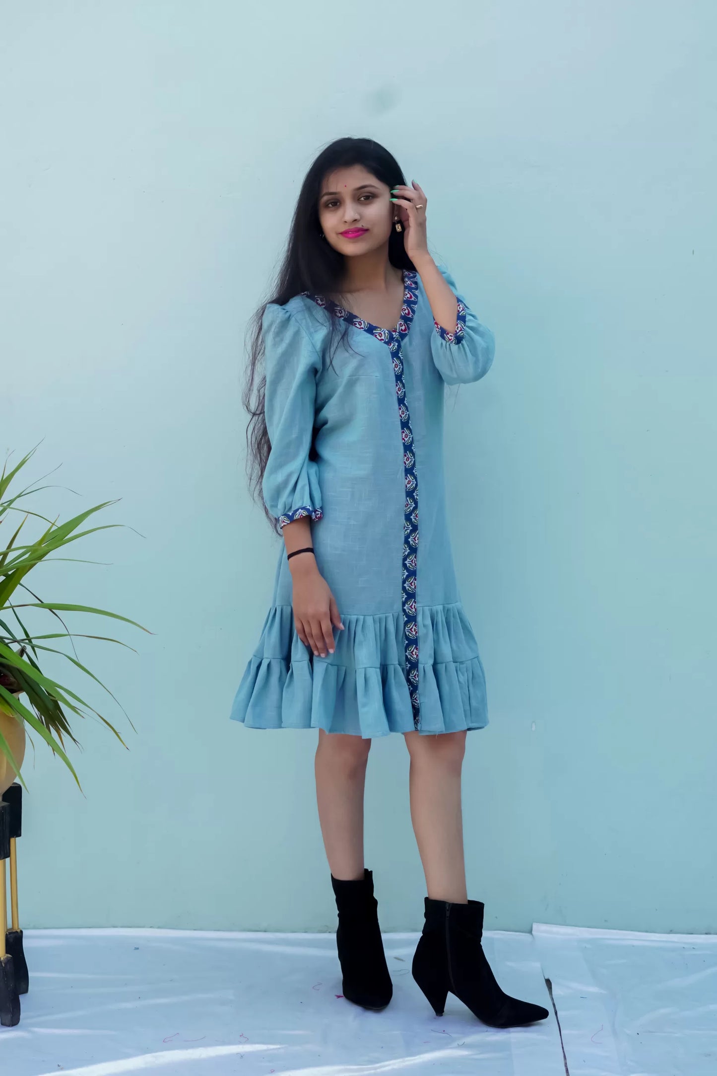 Denim blue a line Dress