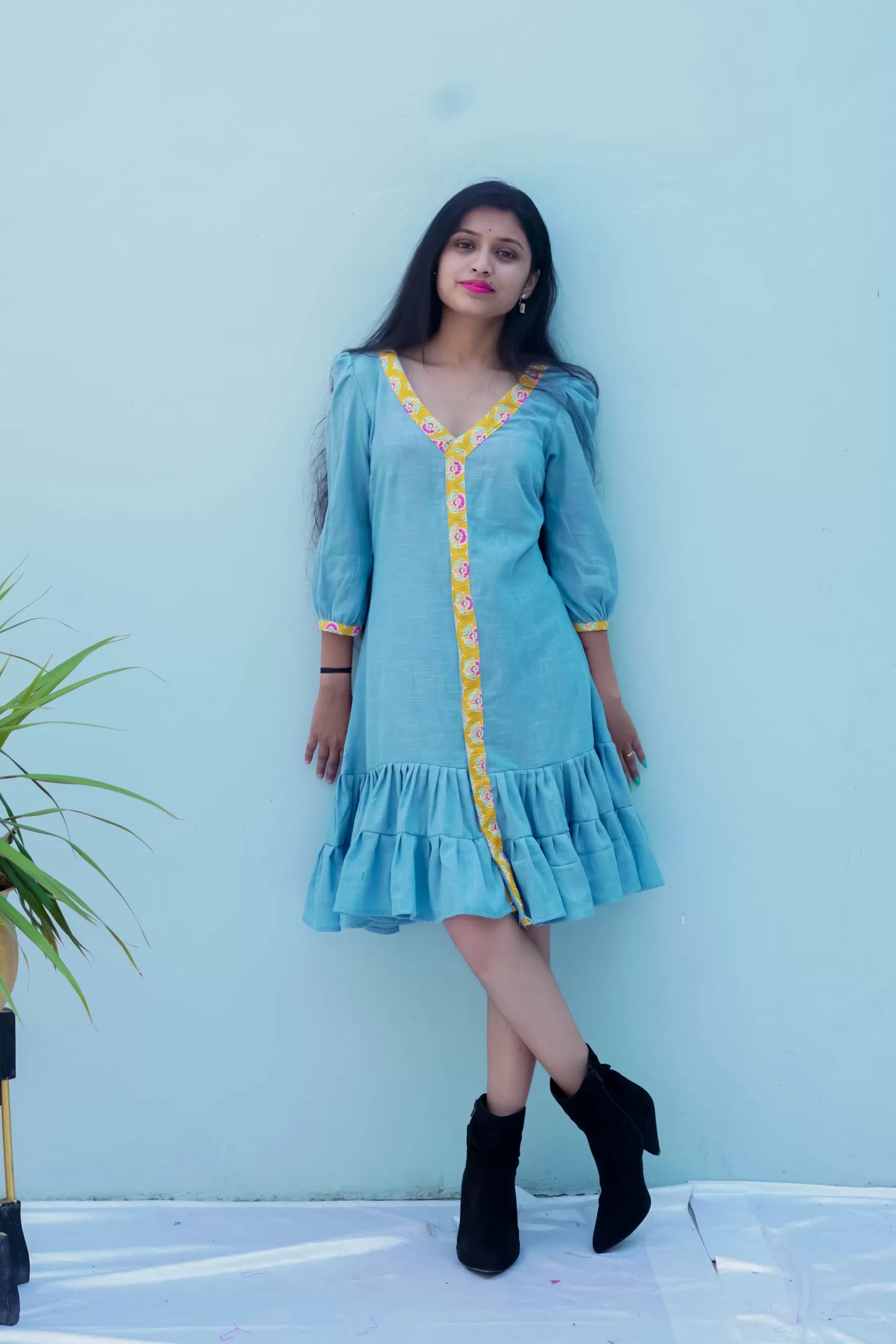 Denim blue a line Dress