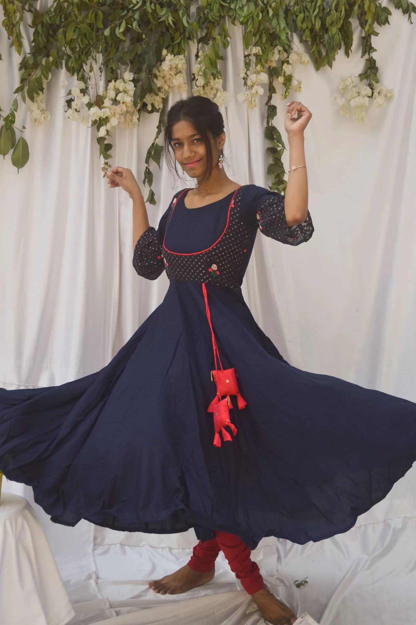 Navy Blue Anarkali Kurta