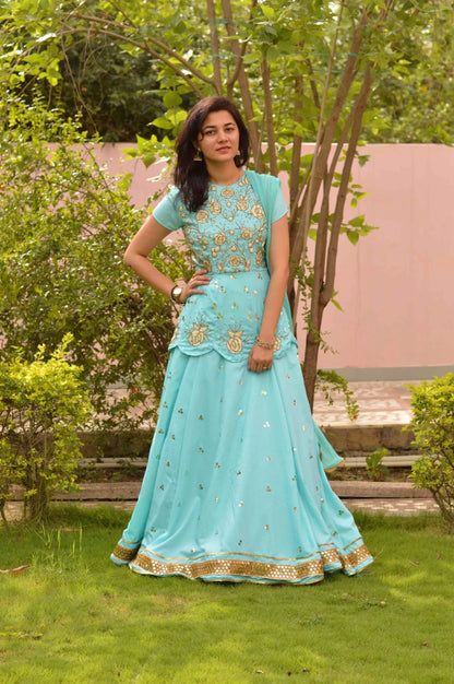 Sky Blue Lehenga