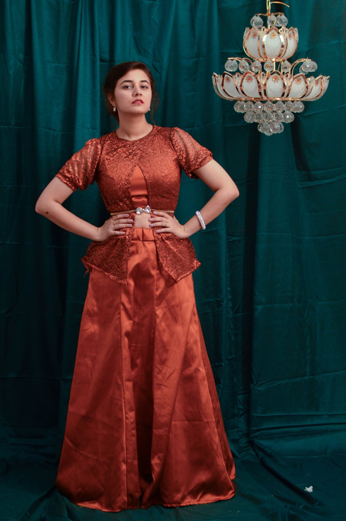 Rust Lehenga