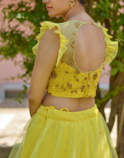 Yellow Frill Lehenga