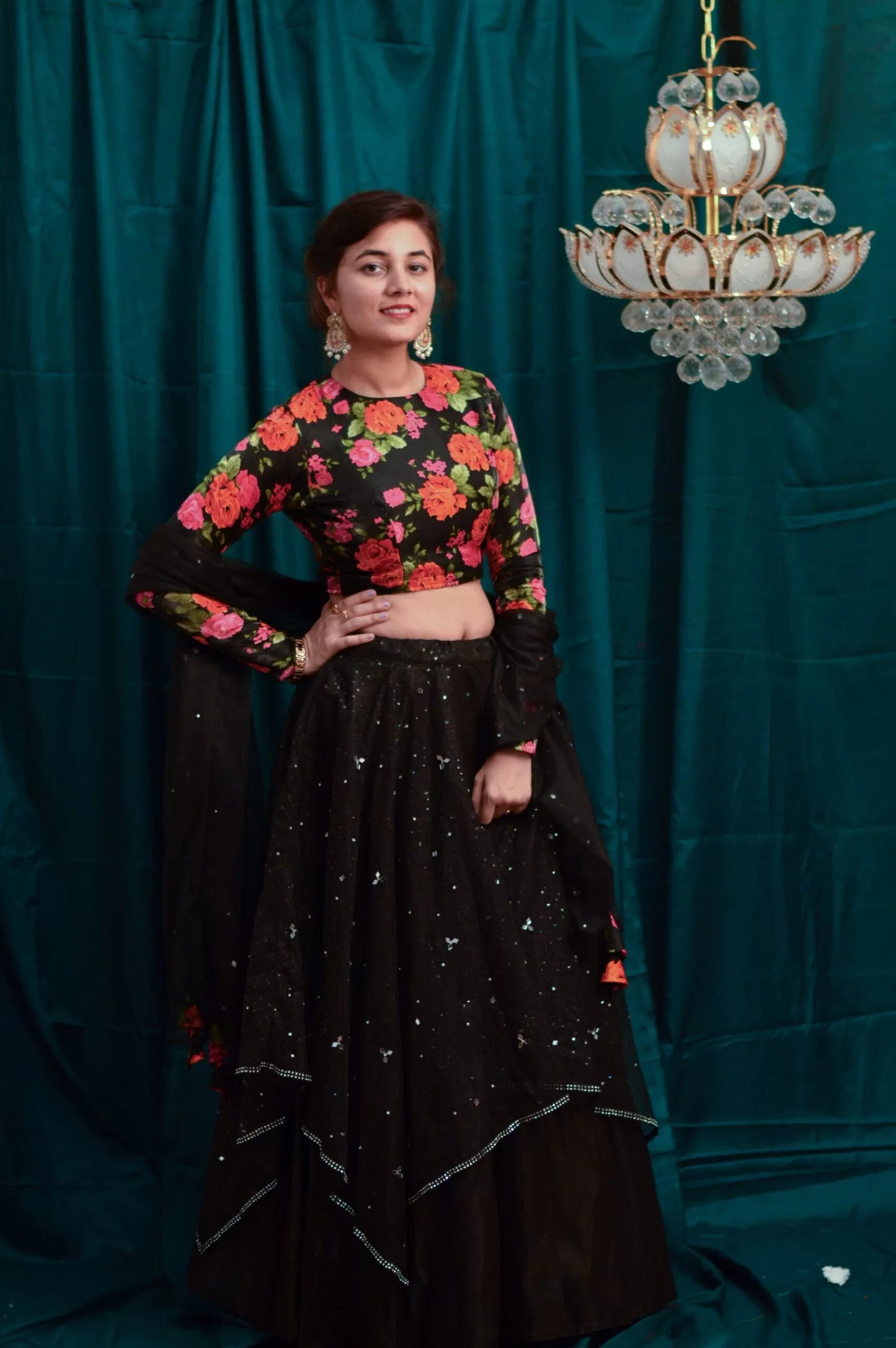 Floral Night Bling Lehenga