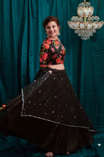 Floral Night Bling Lehenga