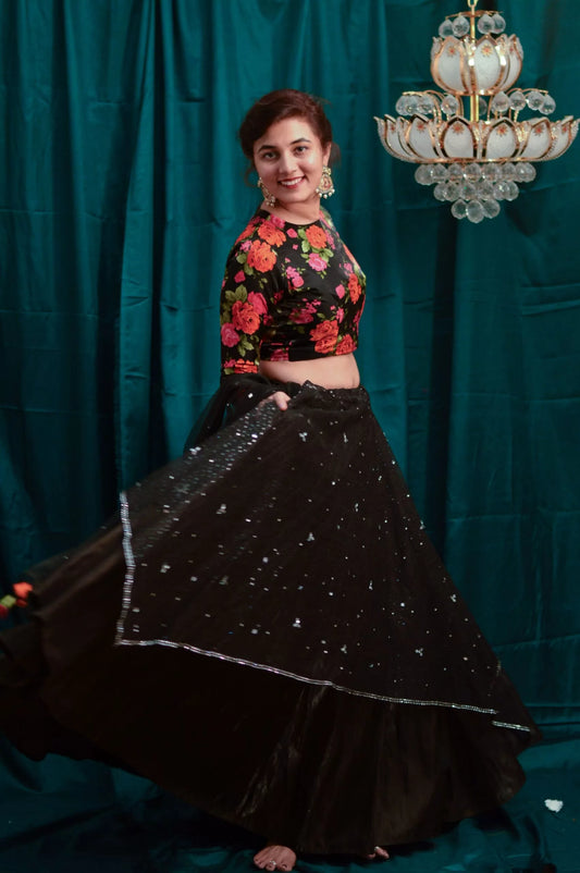 Floral Night Bling Lehenga